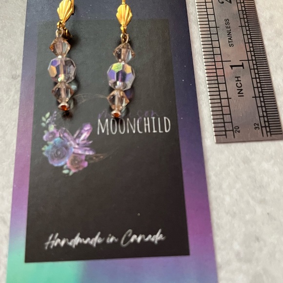 Swarovski Gold Earrings, Handcrafted Genuine Swarovski Crystal Bridal Earrings - Picture 11 of 14